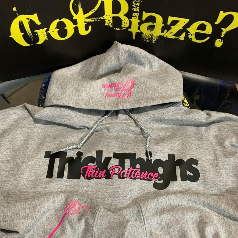 Thick Thighs Thin Patience Hoodie Graphic Tees Women