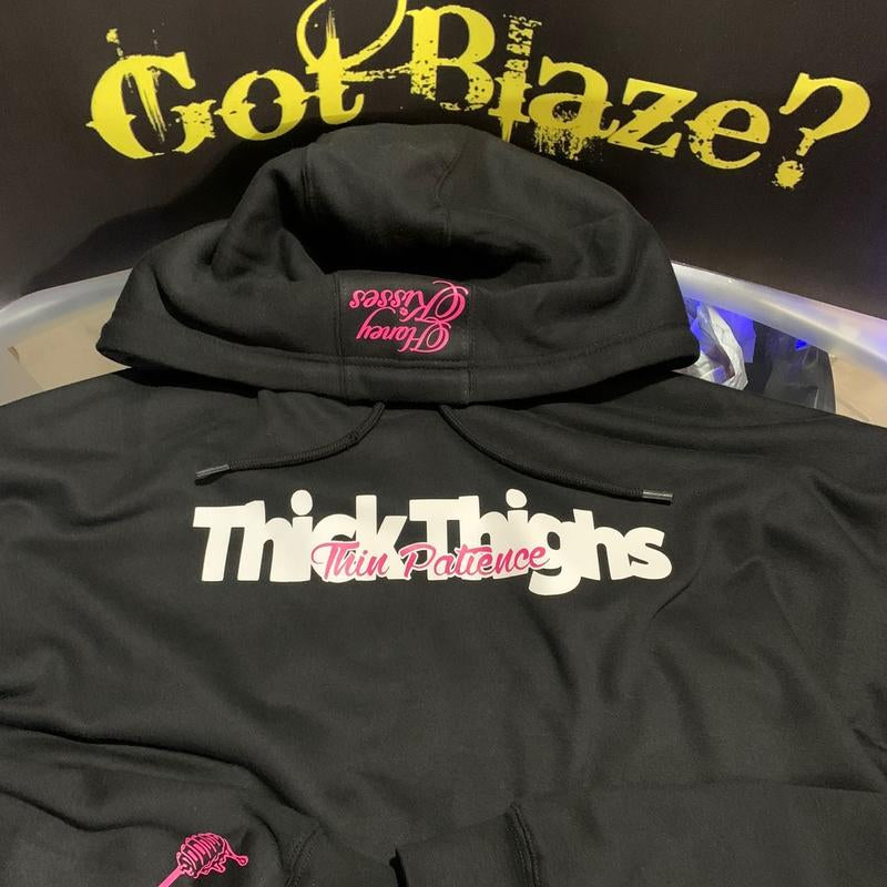 Thick Thighs Thin Patience Hoodie Graphic Tees Women