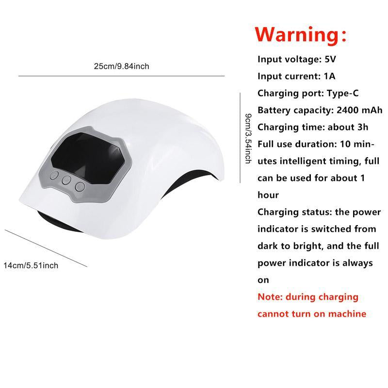 Smart Airbag Knee Massager, 3 Speed Hot Compress Knee Massage Instrument with LCD Display, Electric Heating Knee Massage Tool for Home & Travel