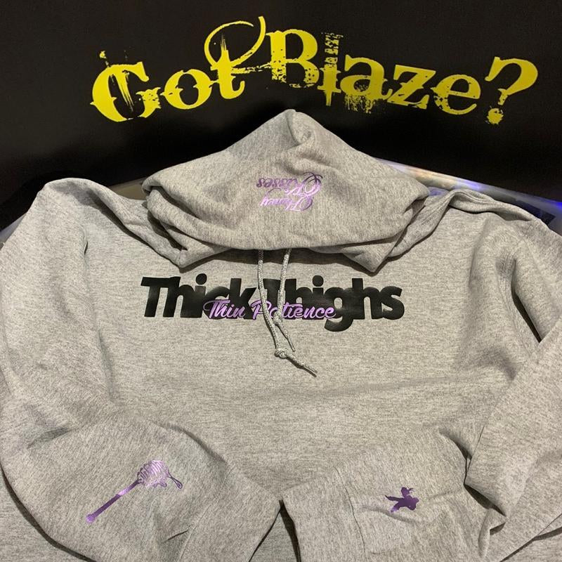 Thick Thighs Thin Patience Hoodie Graphic Tees Women